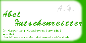abel hutschenreitter business card