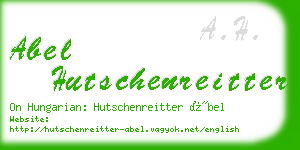 abel hutschenreitter business card